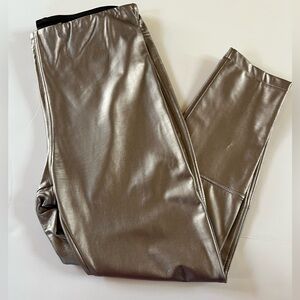 Metallic Faux Leather Pants
